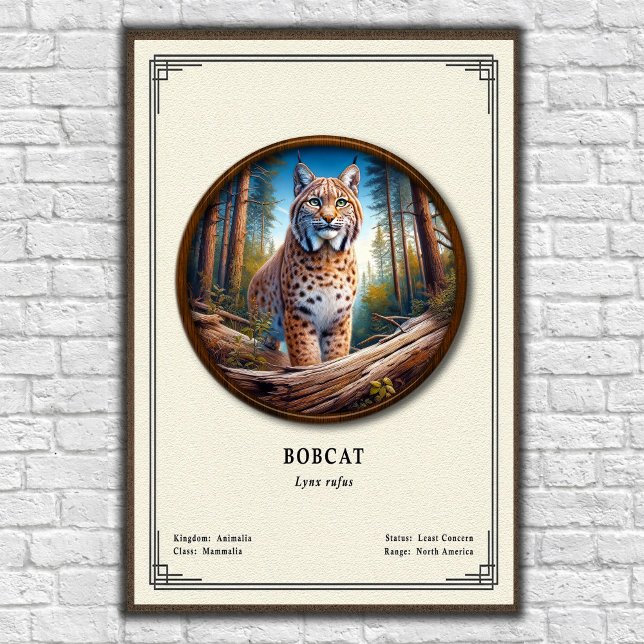 Poster Série de Zoologia do Bobcat (Criador carregado)