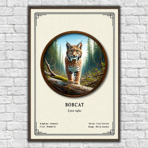 Poster Série de Zoologia do Bobcat