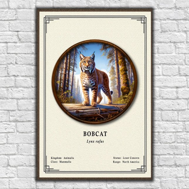 Poster Série de Zoologia do Bobcat (Criador carregado)