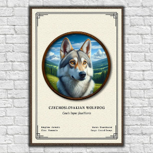 Poster Série de Zoologia do Cão Lobo Checoslovaco