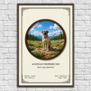 Poster Série de Zoologia do Cão Pastor da Anatólia