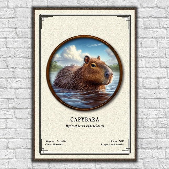 Poster Série de Zoologia do Capivara (Criador carregado)