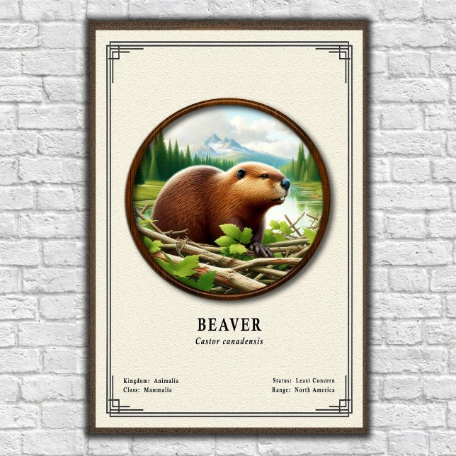Poster Série de Zoologia do Castor (Criador carregado)