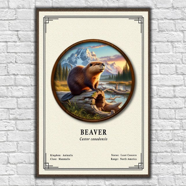 Poster Série de Zoologia do Castor (Criador carregado)