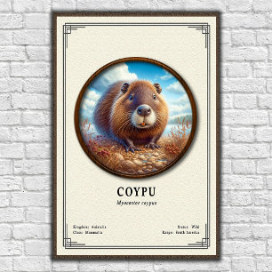 Poster Série de Zoologia do Coypu