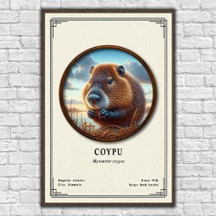 Poster Série de Zoologia do Coypu