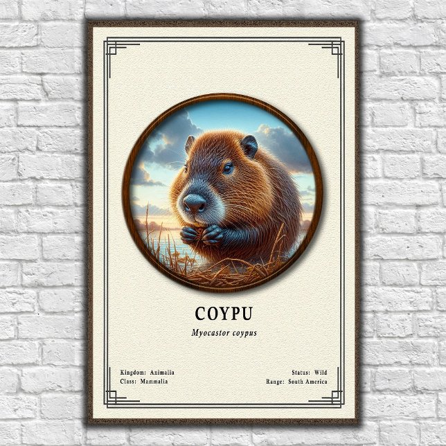 Poster Série de Zoologia do Coypu (Criador carregado)