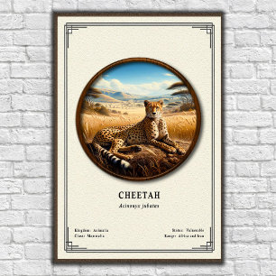 Poster Série de Zoologia do Guepardo