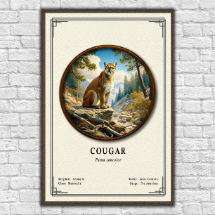 Poster Série de Zoologia do Puma