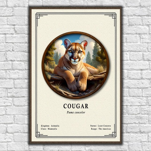 Poster Série de Zoologia do Puma (Criador carregado)