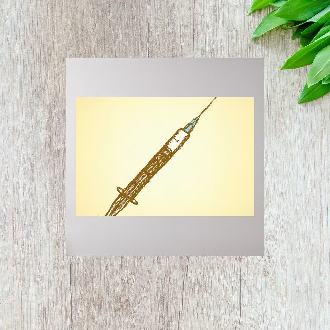 Poster Seringa Vintage Medicamento Saúde Esboço (Criador carregado)