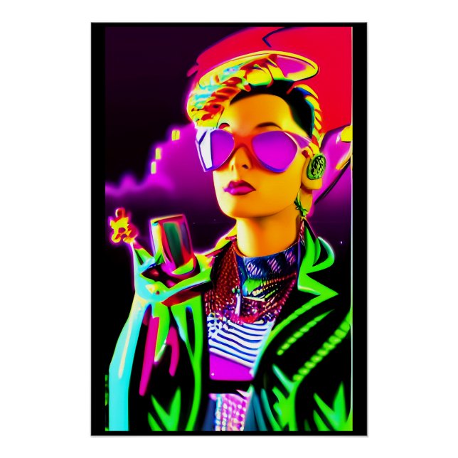 Pôster Sério Saturado (Frente)