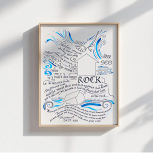 Poster Sermão cristão moderno de escritura no Monte