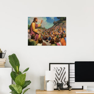 Poster Sermão da Montanha de Jesus Cristo, Religião Vinta