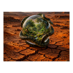 Pôster Serpente & a Orbe do Éden Paisagem Surrealista de 