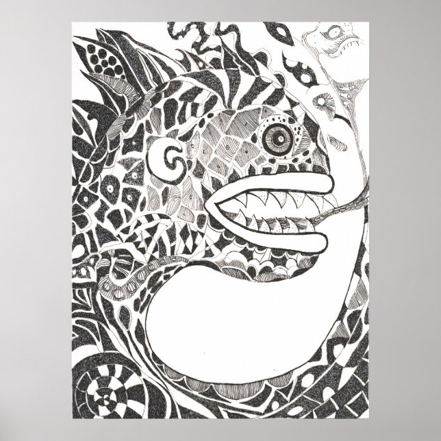 Poster Serpente Antiga Dinâmica (Frente)