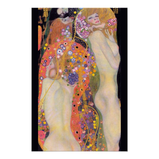 Pôster Serpentes de Água, Gustav Klimt (Frente)