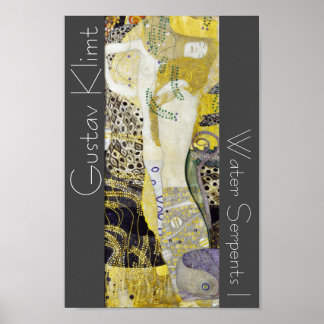 Poster Serpentes de água klimt restauradas Pintura de Art