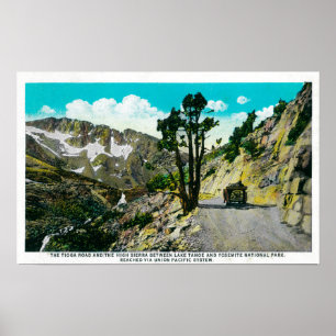 Poster Serra alta da estrada de Tioga entre Tahoe e