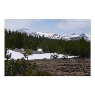 Pôster Serra Nevada e neve em Yosemite