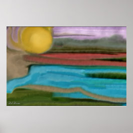 Poster Serra Sunrise Abstrato Art