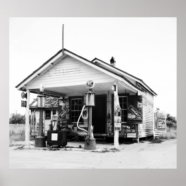 POSTER SERVICE STATION - CAROLINA DO NORTE - 1939 (Frente)