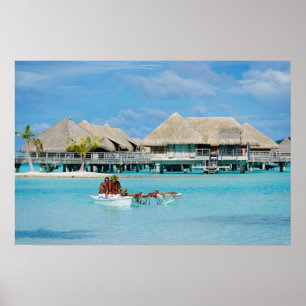 Pôster serviço de café da manhã ao estilo de Bora Bora em