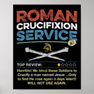 Poster Serviço de Crucificação Romana Hilarante Divertido