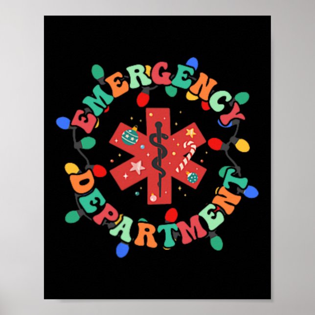 Poster Serviço De Emergência Enfermeira De Natal 2 (Frente)