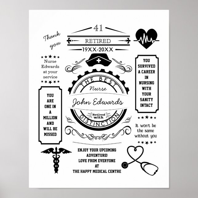 Poster serviço de enfermagem de longa duração que deixa d (Frente)