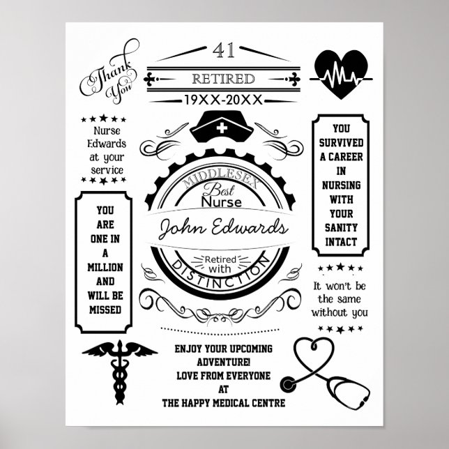 Poster serviço de enfermagem de longa duração que deixa d (Frente)