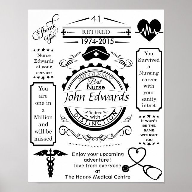 Poster serviço de enfermagem de longa duração que deixa d (Frente)