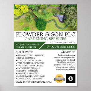 Poster Serviço de jardinagem paisagístico, Horticulturist