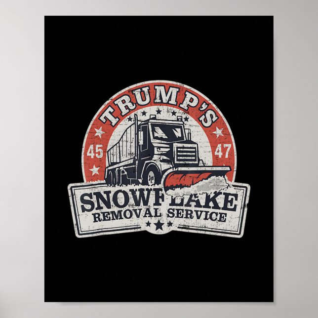 Poster Serviço de Remoção de Flocos de Neve de Trump Engr (Frente)