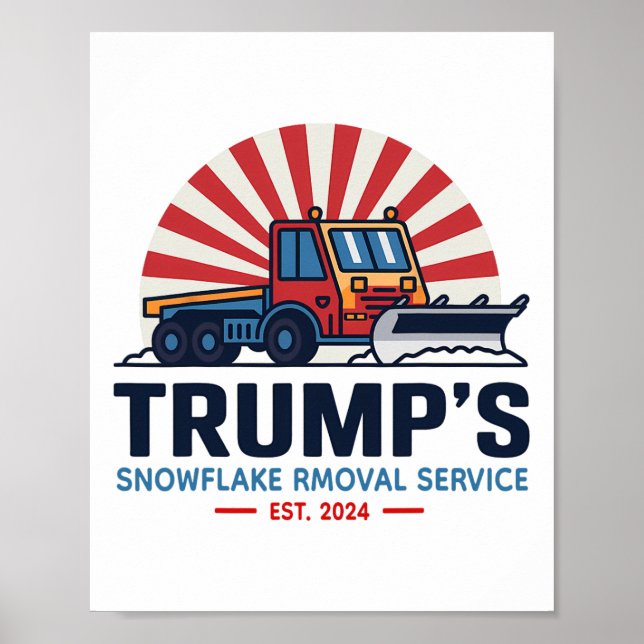 Poster Serviço de Rmoval Snowflake de Trump Funny Donald  (Frente)