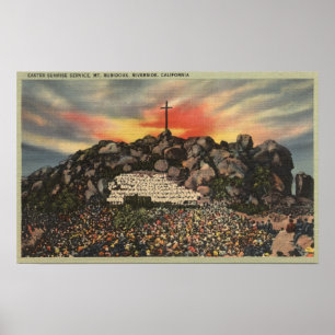 Poster Serviço do nascer do sol da páscoa em Mt. Rubido
