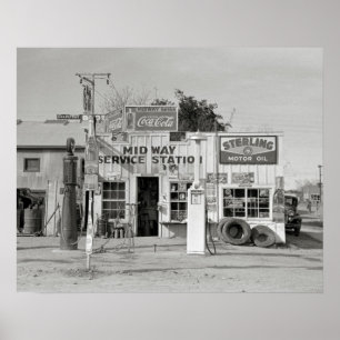 Pôster Serviço intermediário Estação, 1939. Foto do