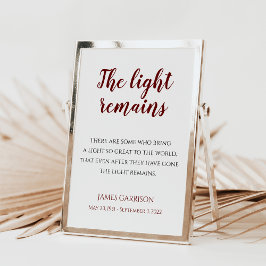 Poster Serviço Memorial da Citação Luz Vermelha Permanece