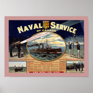 Poster Serviço Naval do Canadá (canvas)