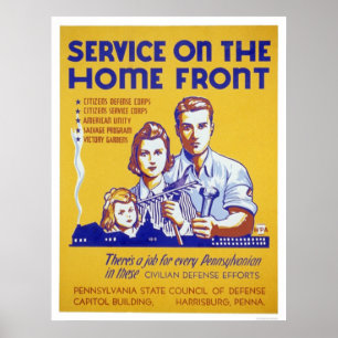 Pôster Serviço no Homefront WPA