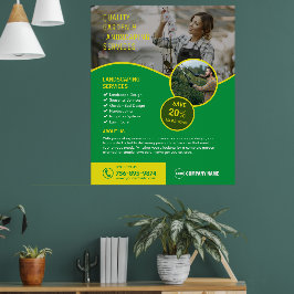 Poster Serviços De Jardim E Paisagem