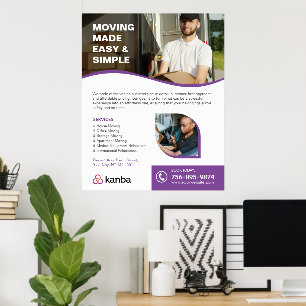 Poster Serviços de Mudança Personalizados