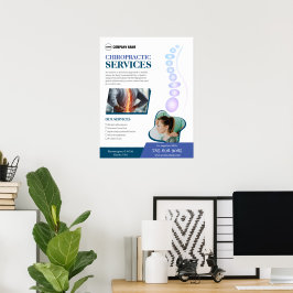 Poster Serviços do Chiropractor Personalizados
