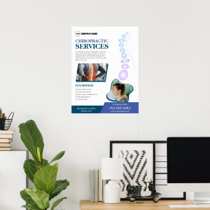 Poster Serviços do Chiropractor Personalizados