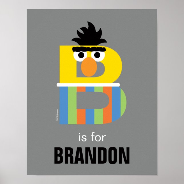 Poster Sesame Street | B é de Bert (Frente)