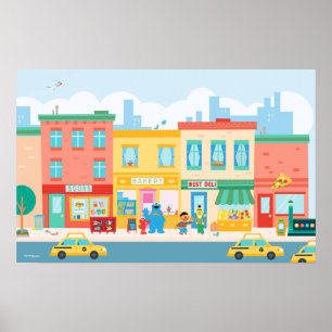 Poster Sesame Street   Cena do Sesame Street