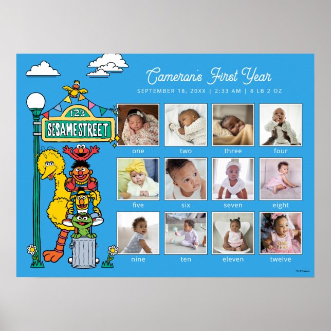 Poster Sesame Street Characters & Street Sign (Frente)