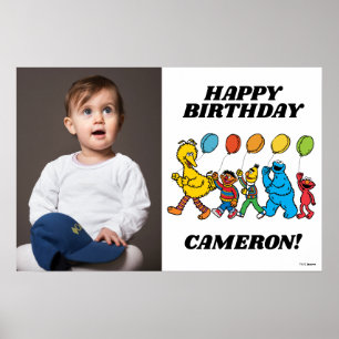 Poster Sesame Street Pals Balões Aniversário