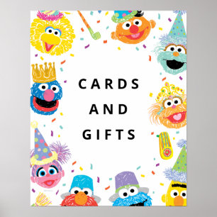 Poster Sésamo Street Pals Confetti Cartões e presentes