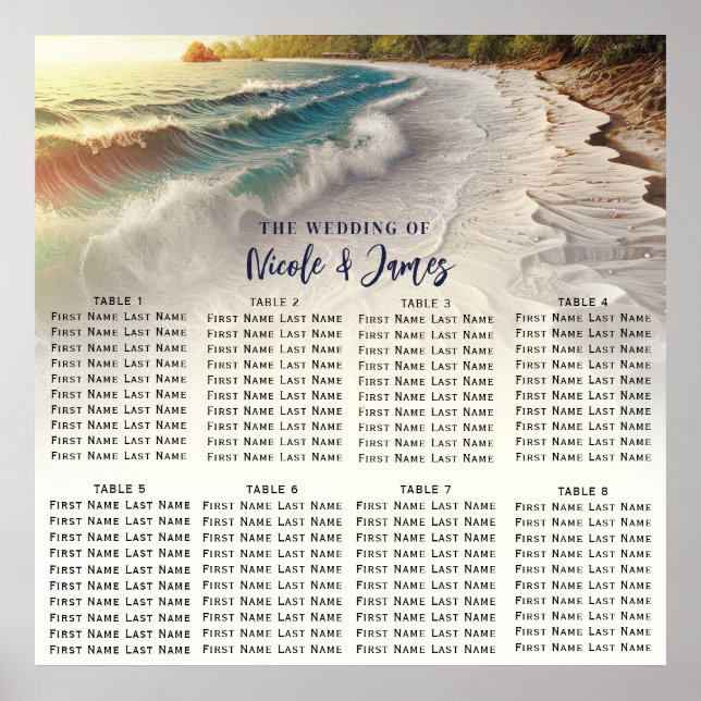 Poster Sessão de Casamento Costeiro Sunset Beach, Paradis (Frente)